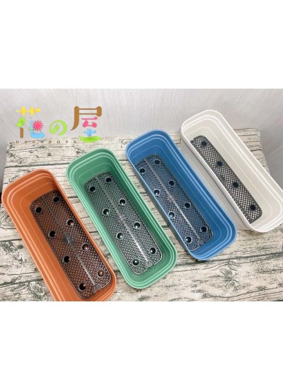 1尺3彩陶花槽(附底