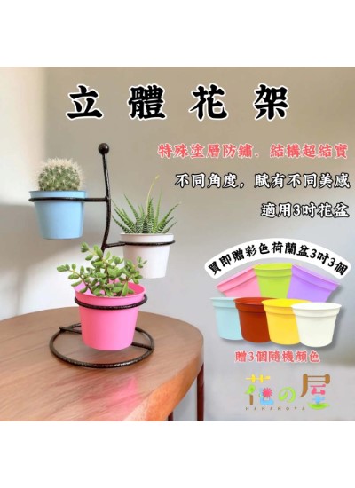 立體花架 古銅色 